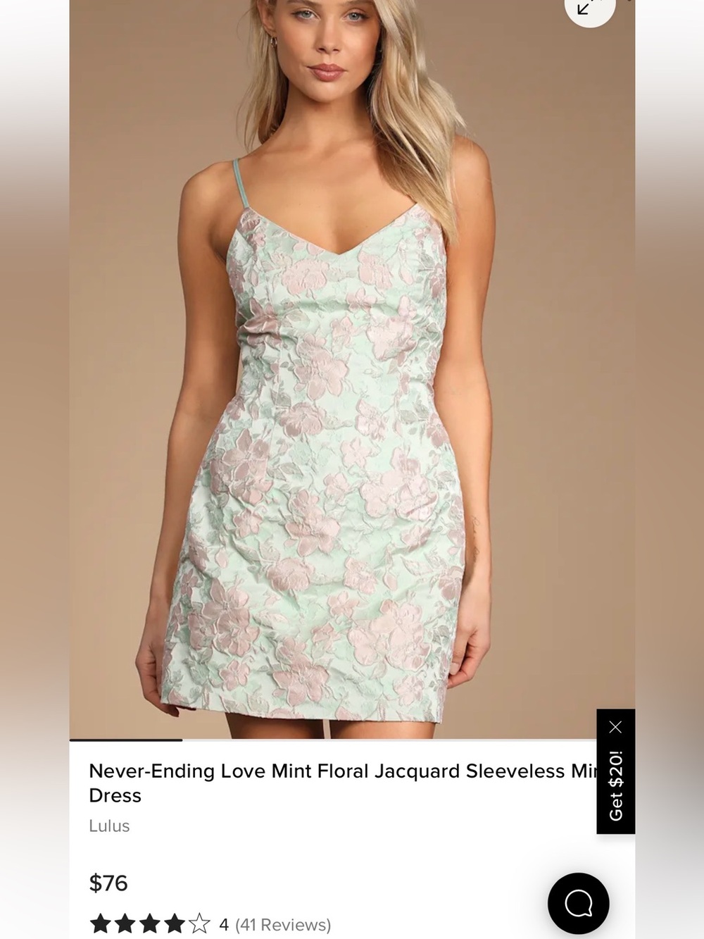 Lulu's Mint Green Satin Spaghetti Strap Mini Dress